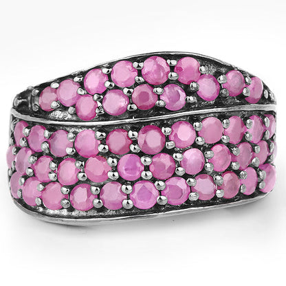 2.33 Carat Genuine Ruby .925 Sterling Silver Ring Bids.com