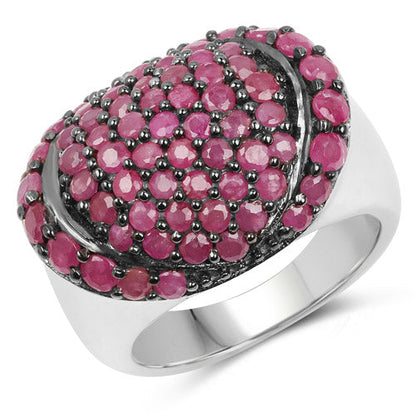 3.35 Carat Genuine Ruby .925 Sterling Silver Ring Bids.com