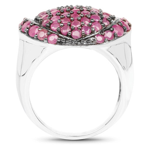 3.35 Carat Genuine Ruby .925 Sterling Silver Ring Bids.com