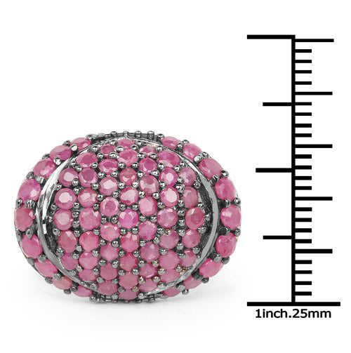 3.35 Carat Genuine Ruby .925 Sterling Silver Ring Bids.com