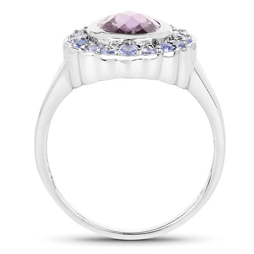 2.53 Carat Genuine Amethyst and Tanzanite .925 Sterling Silver Ring Bids.com
