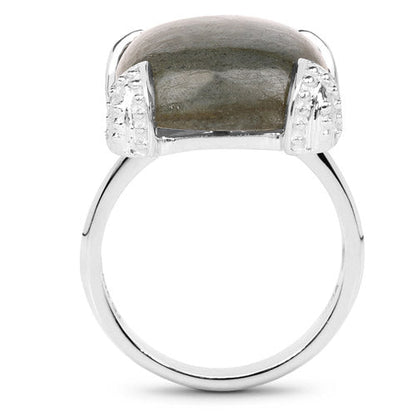 16.95 Carat Genuine Labradorite .925 Sterling Silver Ring Bids.com