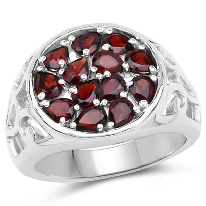 2.34 Carat Genuine Garnet .925 Sterling Silver Ring Bids.com