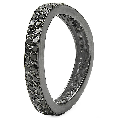 1.11 Carat Genuine Black Diamond .925 Sterling Silver Ring Bids.com