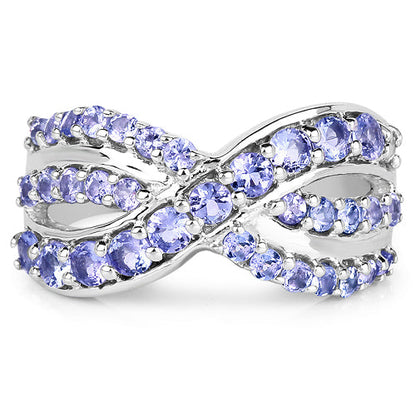 1.49 Carat Genuine Tanzanite .925 Sterling Silver Ring Bids.com
