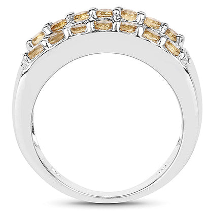 3.08 Carat Genuine Citrine .925 Sterling Silver Ring Bids.com