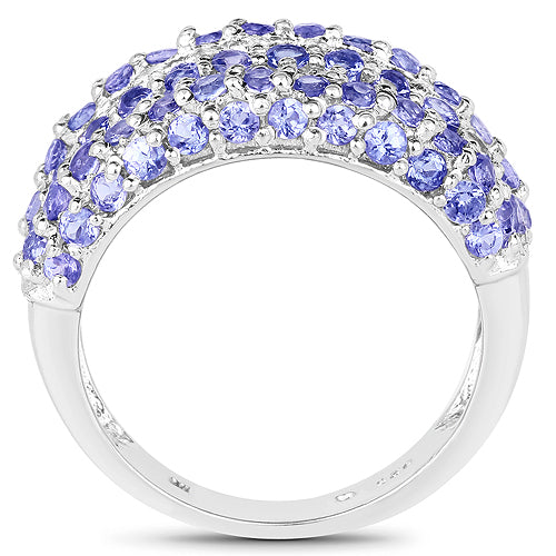 2.47 Carat Genuine Tanzanite .925 Sterling Silver Ring Bids.com