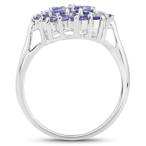 1.16 Carat Genuine Tanzanite .925 Sterling Silver Ring Bids.com