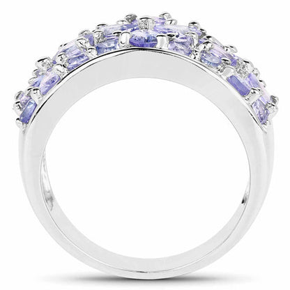 2.52 Carat Genuine Tanzanite .925 Sterling Silver Ring Bids.com