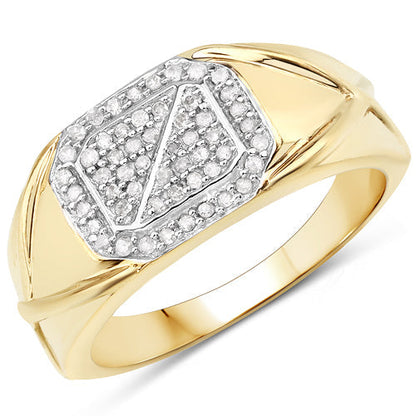 0.24 Carat Genuine White Diamond .925 Sterling Silver Ring Bids.com