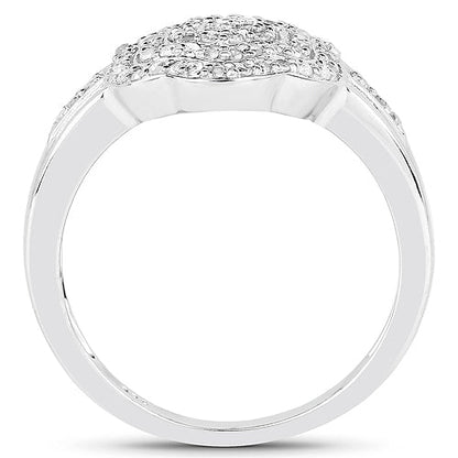 14K Yellow Gold Plated 0.29 Carat Genuine White Diamond .925 Sterling Silver Ring Bids.com