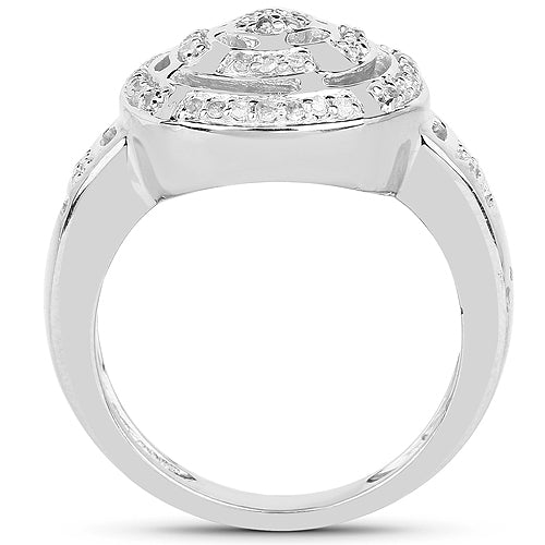 14K Yellow Gold Plated 0.21 Carat Genuine White Diamond .925 Sterling Silver Ring Bids.com