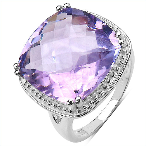 11.93 Carat Genuine Amethyst .925 Sterling Silver Ring Bids.com