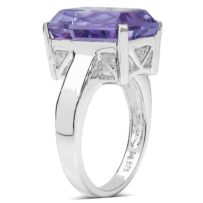 6.10 Carat Genuine Amethyst .925 Sterling Silver Ring Bids.com