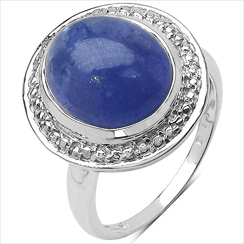 7.10 Carat Genuine Tanzanite .925 Sterling Silver Ring Bids.com