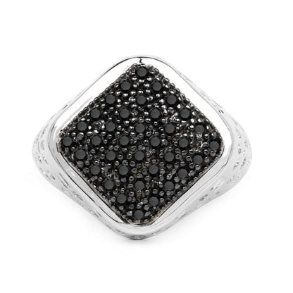 0.54 Carat Genuine Black Diamond .925 Sterling Silver Ring Bids.com