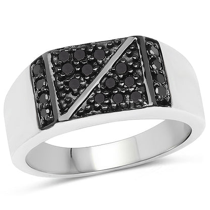 0.35 Carat Genuine Black Diamond .925 Sterling Silver Ring Bids.com