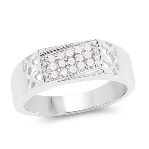 0.23 Carat Genuine White Diamond .925 Sterling Silver Ring Bids.com