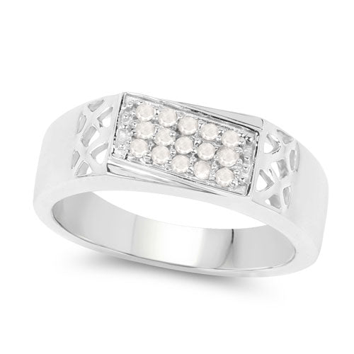 0.23 Carat Genuine White Diamond .925 Sterling Silver Ring Bids.com