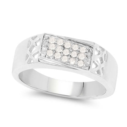 0.23 Carat Genuine White Diamond .925 Sterling Silver Ring Bids.com