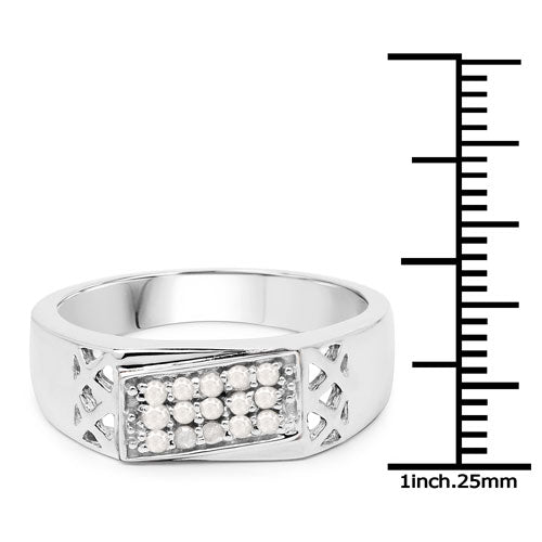 0.23 Carat Genuine White Diamond .925 Sterling Silver Ring Bids.com
