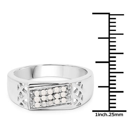0.23 Carat Genuine White Diamond .925 Sterling Silver Ring Bids.com