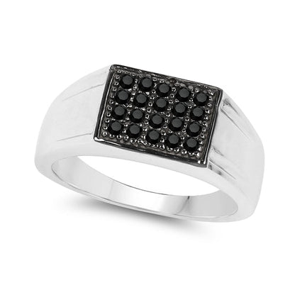 0.30 Carat Genuine Black Diamond .925 Sterling Silver Ring Bids.com