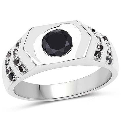 1.53 Carat Genuine Black Diamond .925 Sterling Silver Ring Bids.com