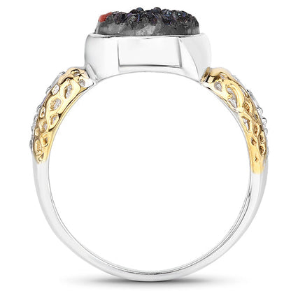 4.74 Carat Genuine Multi Stones .925 Sterling Silver Ring Bids.com