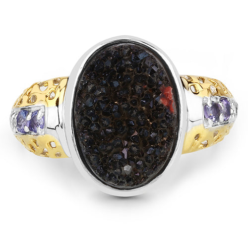 4.74 Carat Genuine Multi Stones .925 Sterling Silver Ring Bids.com