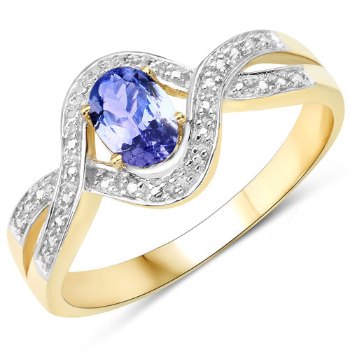 0.75 Carat Genuine Tanzanite .925 Sterling Silver Ring Bids.com