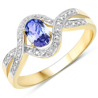 0.75 Carat Genuine Tanzanite .925 Sterling Silver Ring Bids.com