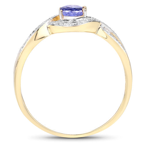0.75 Carat Genuine Tanzanite .925 Sterling Silver Ring Bids.com