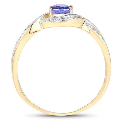 0.75 Carat Genuine Tanzanite .925 Sterling Silver Ring Bids.com