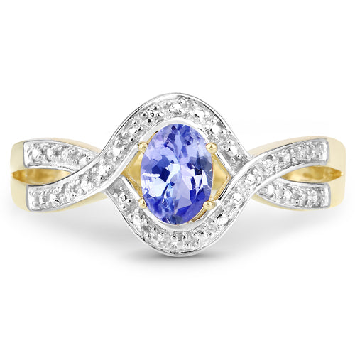 0.75 Carat Genuine Tanzanite .925 Sterling Silver Ring Bids.com