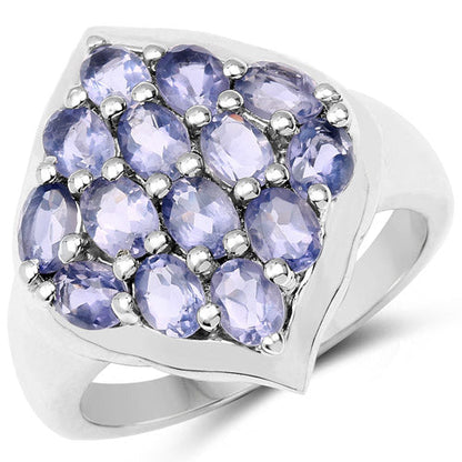 2.38 Carat Genuine Iolite .925 Sterling Silver Ring Bids.com