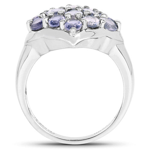 2.38 Carat Genuine Iolite .925 Sterling Silver Ring Bids.com