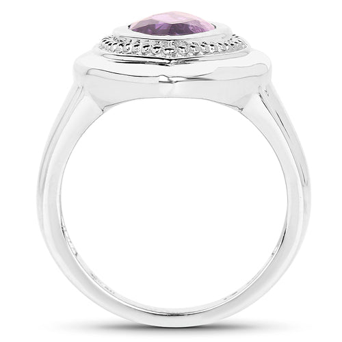 2.00 Carat Genuine Amethyst .925 Sterling Silver Ring Bids.com