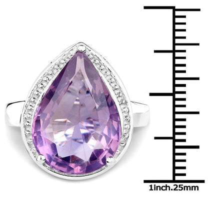 9.00 Carat Genuine Amethyst .925 Sterling Silver Ring Bids.com