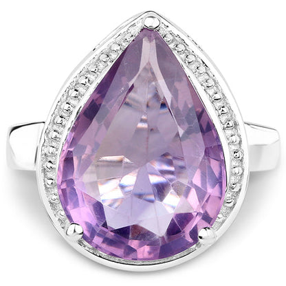 9.00 Carat Genuine Amethyst .925 Sterling Silver Ring Bids.com
