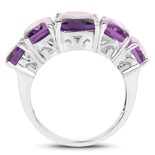 11.10 Carat Genuine Amethyst .925 Sterling Silver Ring Bids.com