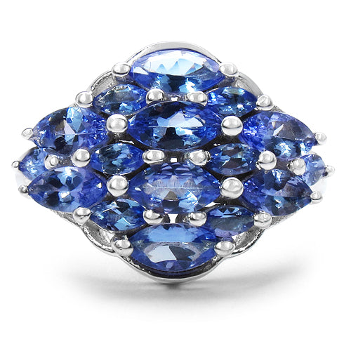 2.48 Carat Genuine Tanzanite .925 Sterling Silver Ring Bids.com