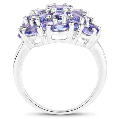 7.08 Carat Genuine Tanzanite .925 Sterling Silver Ring Bids.com