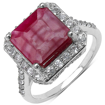5.35 Carat Genuine Ruby .925 Sterling Silver Ring Bids.com