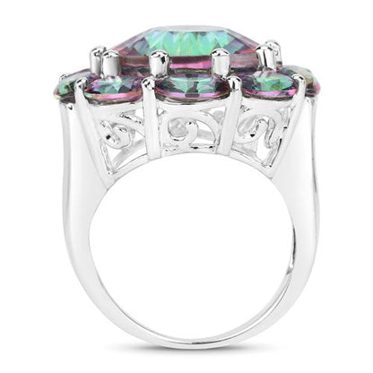 11.45 Carat Genuine Rainbow Quartz .925 Sterling Silver Ring Bids.com
