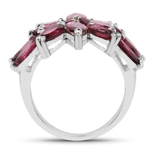 7.80 Carat Genuine Rhodolite .925 Sterling Silver Ring Bids.com