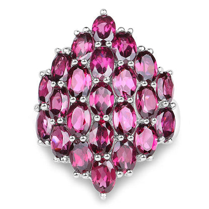 11.50 Carat Genuine Rhodolite .925 Sterling Silver Ring Bids.com