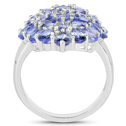 4.62 Carat Genuine Tanzanite .925 Sterling Silver Ring Bids.com
