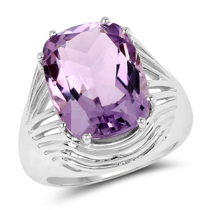 10.02 Carat Genuine Amethyst .925 Sterling Silver Ring Bids.com