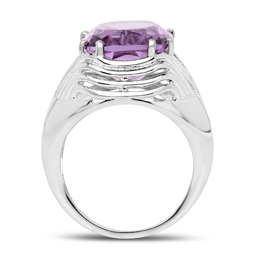 10.02 Carat Genuine Amethyst .925 Sterling Silver Ring Bids.com